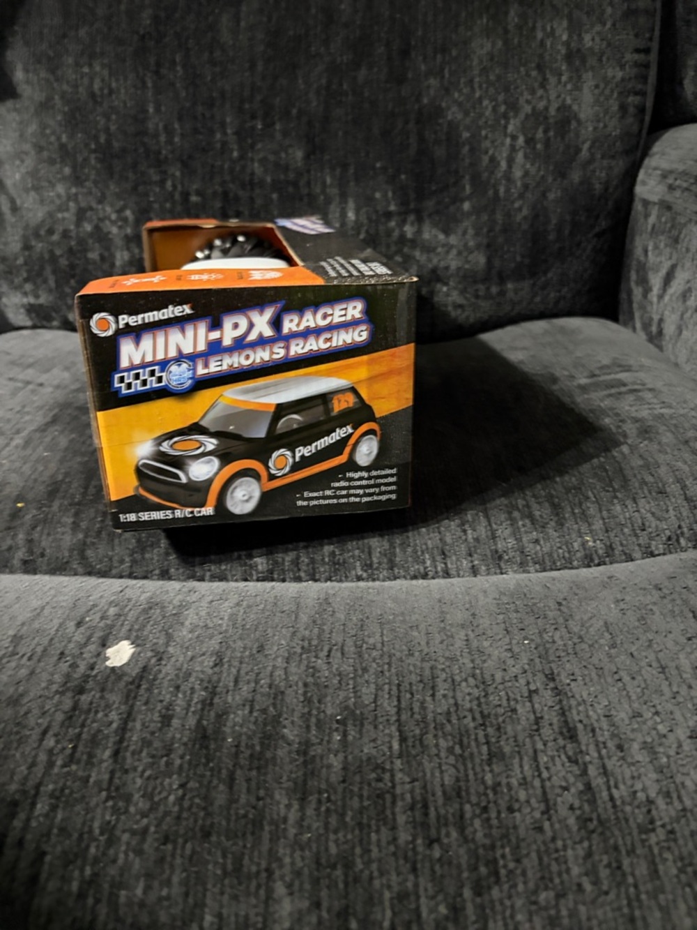 Mini-PX Racer Remote Control Car - Black & Orange - Picture 4 of 5